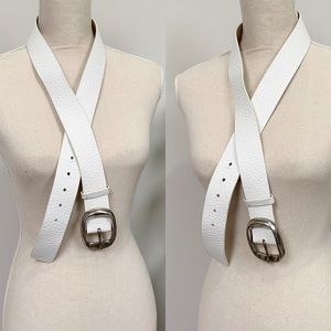 Benetton White Leather Belt